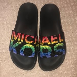 Micheal Kors Rainbow Pool Slides